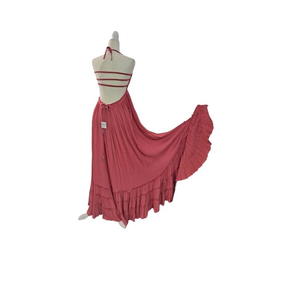 Free People Brick Red Endless Summer Extratropical Maxi Strappy Back Boho XS - Picture 6 of 9